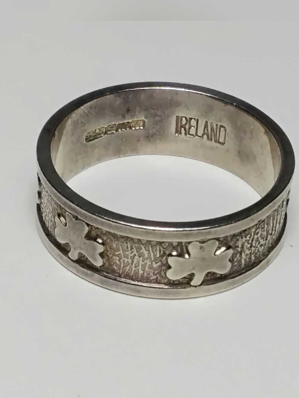 Vintage Clover Ring 925 Silver JMH designed Sz 9-1/4